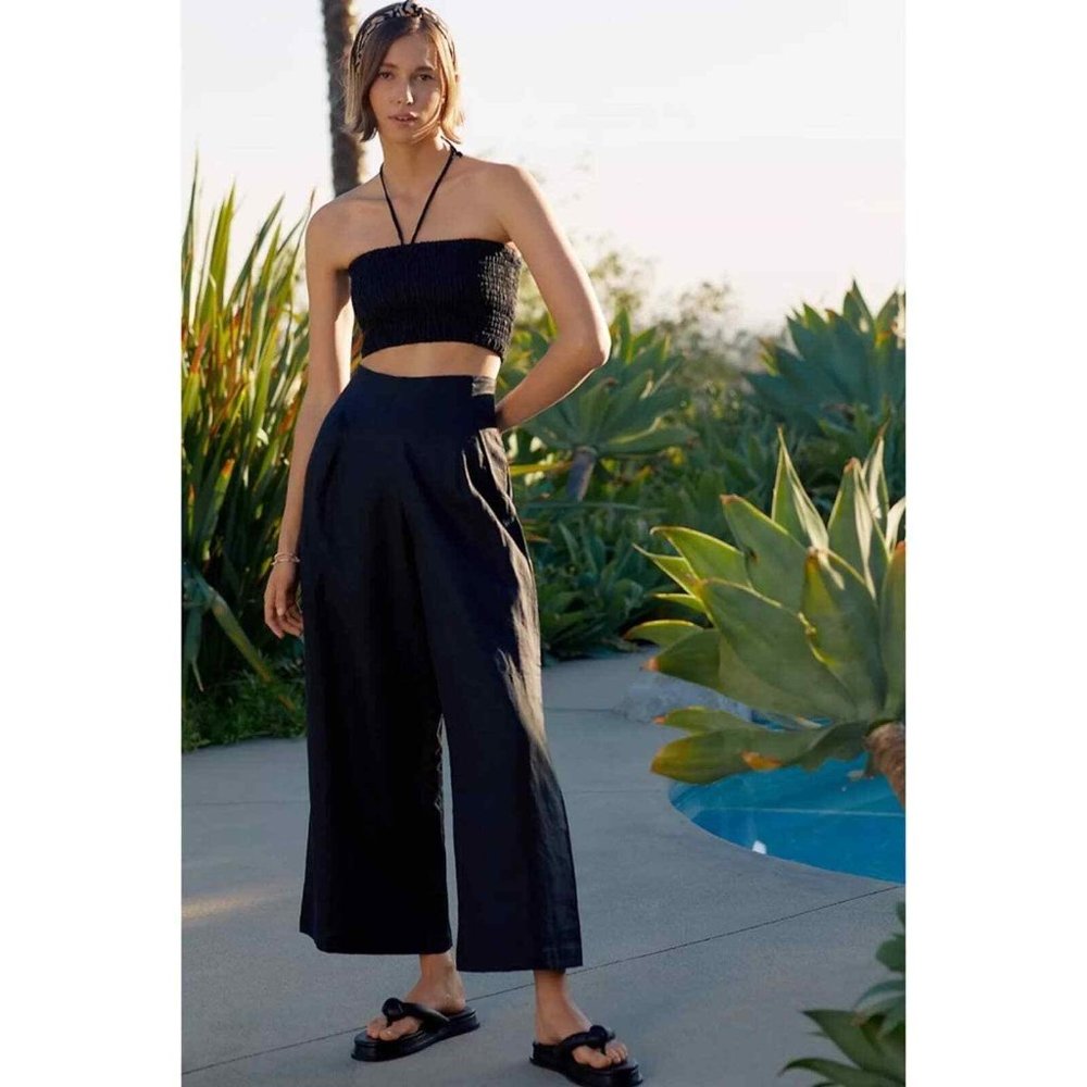 Faithfull The Brand Faithfull Linen Pant / Smocked Top Set NWT